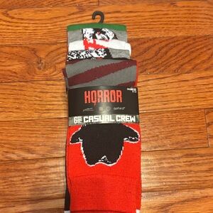 Casual Crew Socks - Red, Gray, and Green